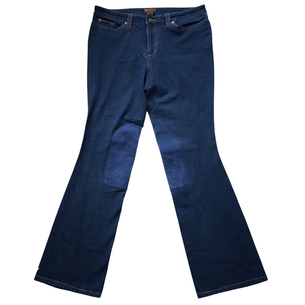 Ariat Real Bootcutโ Jeans Womens 34L Dark Wash Denim Western Riding Pants kk14
